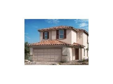 Two-story house with Spanish-style tile roof and attached garage at 6905 Cottage Vista Ave, Las Vegas, NV 89113
