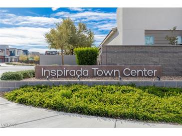 Insprada Town Center entrance sign with landscaping at 2518 Veronella St, Henderson, NV 89044