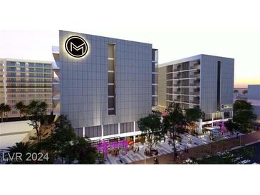 Modern multi-story building with retail space and sleek design at 924 S First St # 406, Las Vegas, NV 89101