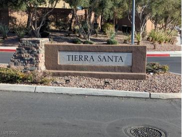 Tierra Santa community entrance sign at 7017 Solana Ridge Dr, North Las Vegas, NV 89084