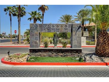 Sedona on the Boulevard community entrance with landscaping and signage at 9000 Las Vegas Blvd # 2274, Las Vegas, NV 89123