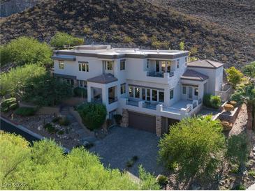 Luxury home with stunning architectural details and hillside views at 1635 Liege Dr, Henderson, NV 89012