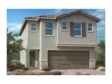 Two-story house with a two-car garage and neutral color scheme at 10039 Sir Atlas Ct, Las Vegas, NV 89148