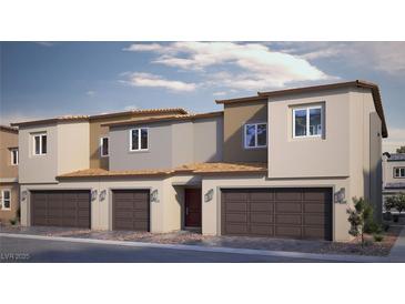 Modern 3-unit townhome development with 2-car garages at 10164 Mulberry Ridge St # 42, Las Vegas, NV 89141