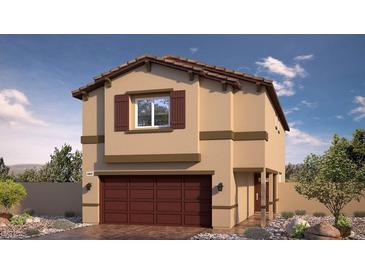 Two-story house with brown roof and garage at 791 Ruby Sedona Ave, North Las Vegas, NV 89081