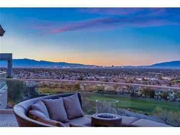 Stunning panoramic city views from private balcony at 1480 Macdonald Ranch Dr, Henderson, NV 89012