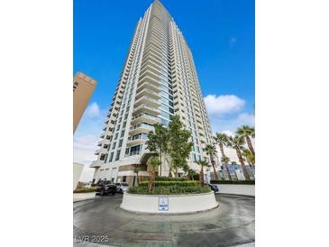 High rise building exterior with valet and landscaping at 2700 Las Vegas Blvd # 3105, Las Vegas, NV 89109