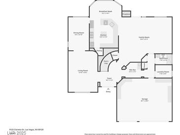 Two-story home floor plan, showing spacious primary bedroom and multiple other bedrooms at 9123 Claretta Dr, Las Vegas, NV 89129