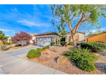 Single-story house with landscaped yard and two-car garage at 2571 Jada Dr, Henderson, NV 89044