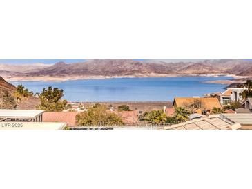 Stunning lake and mountain views from this elevated property at 505 Ville Dr, Boulder City, NV 89005