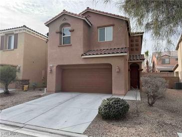 Two-story house with attached garage and desert landscaping at 8353 Stillhouse Ct, Las Vegas, NV 89113