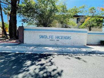 Gated entrance to Santa Fe Haciendas community at 5086 Jeffreys St # 201, Las Vegas, NV 89119