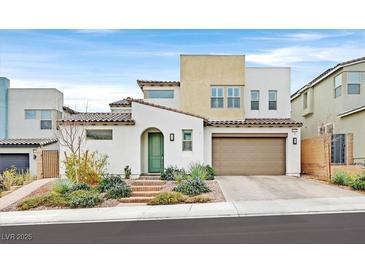 Stunning two-story home with a modern design and attached garage at 10273 Sierra Skye Ave, Las Vegas, NV 89166