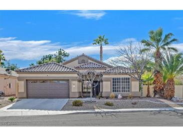 Charming single-story home with well-manicured landscaping and a two-car garage at 301 Treehouse Ct, Henderson, NV 89012