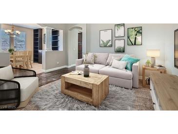 Inviting living room features modern decor and natural light, creating a cozy atmosphere at 336 S Milan St, Henderson, NV 89015