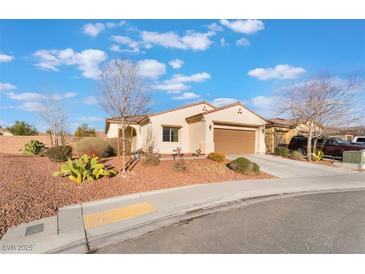 Charming single-story home featuring desert landscaping and a neutral color palette at 4790 Toscana Pl, Pahrump, NV 89061