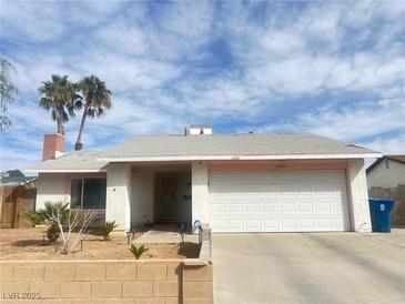 Charming single-story home featuring a two-car garage and low-maintenance front yard at 4194 Greenpoint St, Las Vegas, NV 89147