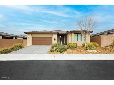 Charming single-story home with a two-car garage and well-maintained landscaping at 4560 E Cactus Canyon Dr, Pahrump, NV 89061