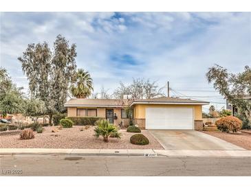 Charming single-story home with desert landscaping and a two-car garage at 3567 Horizon Cir, Las Vegas, NV 89121