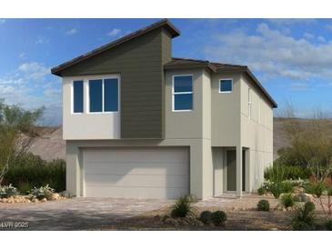 A charming two-story home with a two car garage and neutral color palette at 10004 River Corral St, Las Vegas, NV 89166
