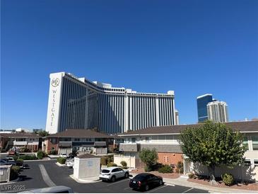 Exterior view featuring a condo complex with easy access to the Westgate Hotel in Las Vegas at 2845 Loveland Dr # 3616, Las Vegas, NV 89109