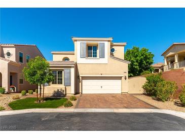 Charming two-story home featuring a two-car garage and well-maintained landscaping at 9807 Sage Canyon St, Las Vegas, NV 89178