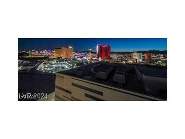 Stunning nighttime cityscape view showcasing the vibrant lights of Las Vegas at 2877 Paradise Rd # 2704, Las Vegas, NV 89109