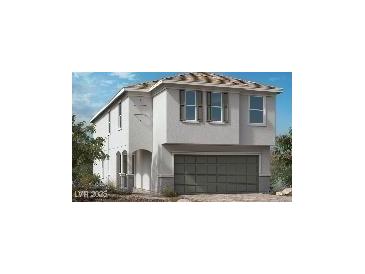 Charming two-story home with neutral stucco, shuttered windows and attached two car garage at 10026 Indy Rey Ct, Las Vegas, NV 89148