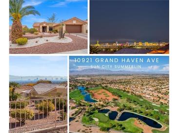 Real estate collage of property at 10921 Grand Haven Ave, Sun City Summerlin, NV at 10921 Grand Haven Ave, Las Vegas, NV 89134