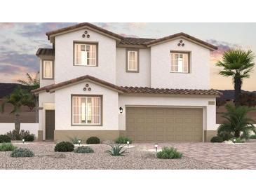 Charming two-story home with a two-car garage and manicured desert landscaping at 5140 Eagle Way, North Las Vegas, NV 89031