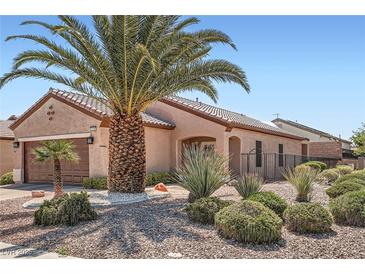 Charming single-story home with desert landscaping, including a beautiful palm tree at 2509 Libretto Ave, Henderson, NV 89052