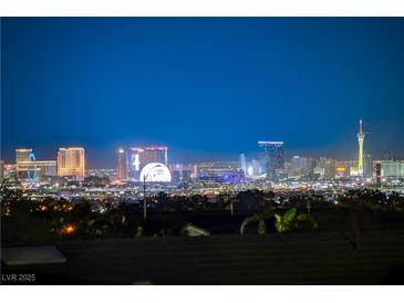Las Vegas skyline view at night featuring bright lights and iconic buildings at 1637 Wellington Springs Ave, Henderson, NV 89052