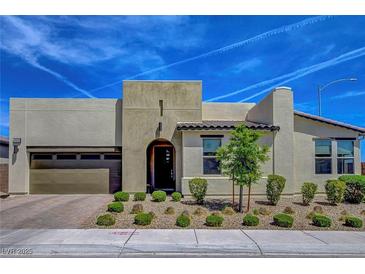 Beautiful single story home with a well-manicured front yard and modern design at 6830 Compass St, North Las Vegas, NV 89084