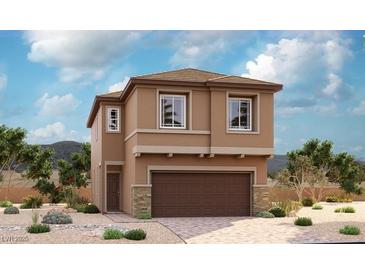 Charming two-story home with a two-car garage and low maintenance landscaping, perfect for modern living at 1026 Ferodale Ave, North Las Vegas, NV 89084