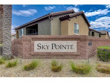 Sky Pointe community signage in front of the desert-landscaped condominium complex at 6868 Sky Pointe Dr # 1089, Las Vegas, NV 89131