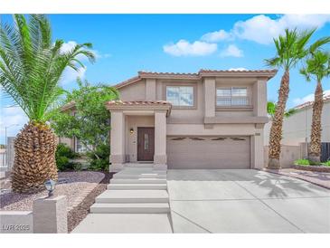 Charming two-story home with a well-maintained front yard and inviting entrance at 3592 N Campbell Rd, Las Vegas, NV 89129