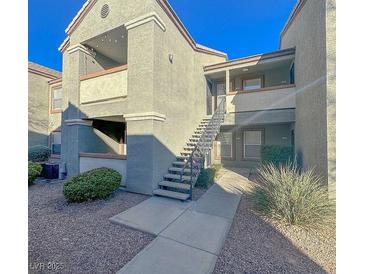 Exterior view of the condo showing the entry stairs at 555 E Silverado Ranch Blvd # 2028, Las Vegas, NV 89183