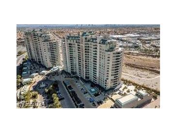 Beautiful high-rise condos with detailed architecture, parking, and landscaping offer luxurious living at 9101 Alta Dr # 507, Las Vegas, NV 89145