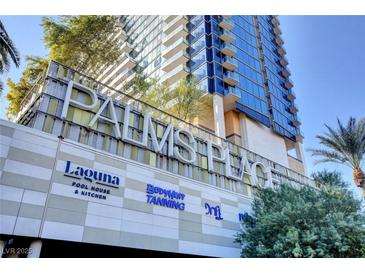 Palms Place facade showcasing Laguna Pool House and Kitchen, plus Bodyheat Tanning and Drift at 4381 W Flamingo Rd # 3206, Las Vegas, NV 89103