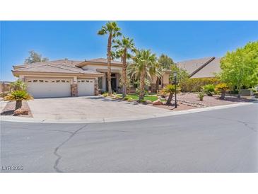 Charming single story home with desert landscaping, circular driveway, and three car garage at 6224 Red Pine Ct, Las Vegas, NV 89130