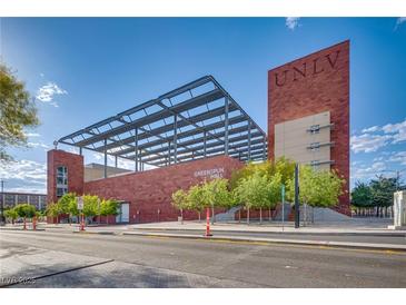 A view of Greenspun Hall at the University of Nevada Las Vegas, with unique architectural design at 1309 Dorothy Ave # 4, Las Vegas, NV 89119