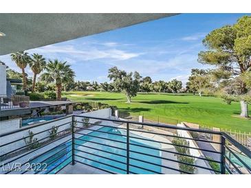 Gorgeous pool and patio overlooking the lush golf course at 778 Vegas Valley Dr, Las Vegas, NV 89109
