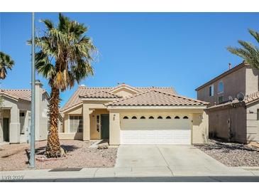 Charming single-story home with desert landscaping and a two-car garage at 3416 Steppe St, North Las Vegas, NV 89032