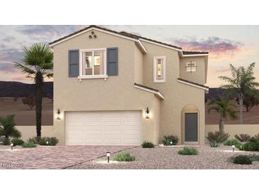 Charming two-story home with desert landscaping and a two-car garage at 9952 Ruby Dome Ave, Las Vegas, NV 89178