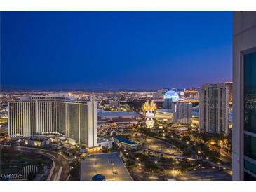Breathtaking nighttime city view featuring bright lights and iconic buildings on the horizon at 322 Karen Ave # 3801, Las Vegas, NV 89109