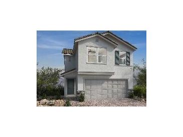 Charming two-story home featuring a two-car garage and inviting front entrance at 9249 Charmillin Ct, Las Vegas, NV 89148