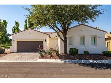 Inviting single-story home featuring a well-maintained front yard and charming desert landscaping at 5747 Jaborandi Ave, Pahrump, NV 89061
