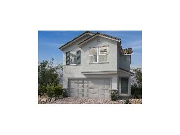 Charming two-story home features a two-car garage and stylish architectural details at 9082 Rivington Ave, Las Vegas, NV 89148