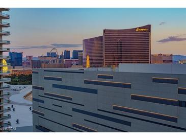 Striking city view showcasing surrounding buildings and landscape at sunset at 2747 Paradise Rd # 2305, Las Vegas, NV 89109