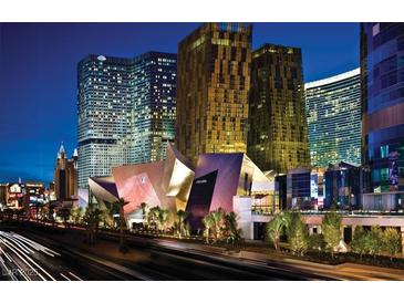 Night view of Las Vegas CityCenter featuring luxury shopping and modern architecture at 3722 Las Vegas Boulevard S Blvd # 2609, Las Vegas, NV 89158